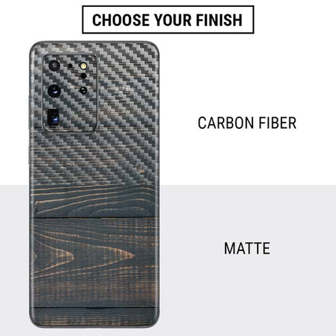 Black Painted Wood Galaxy S20 Ultra 5G Skin